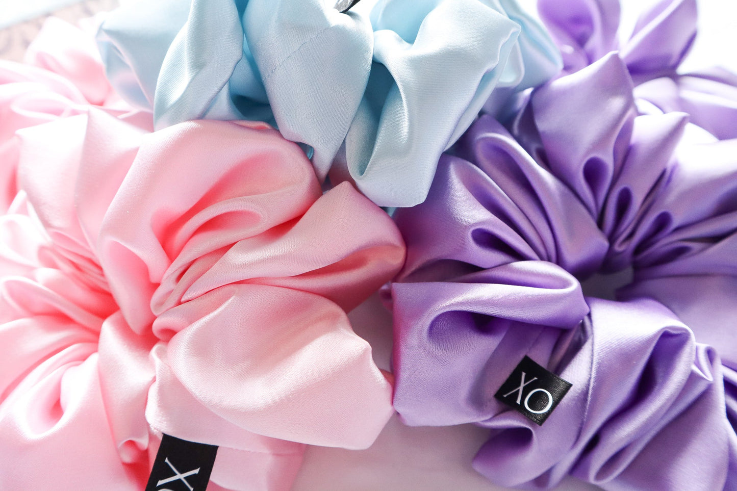 Chloe Oversized Scrunchie • Pastel Lilac Satin ♡💜