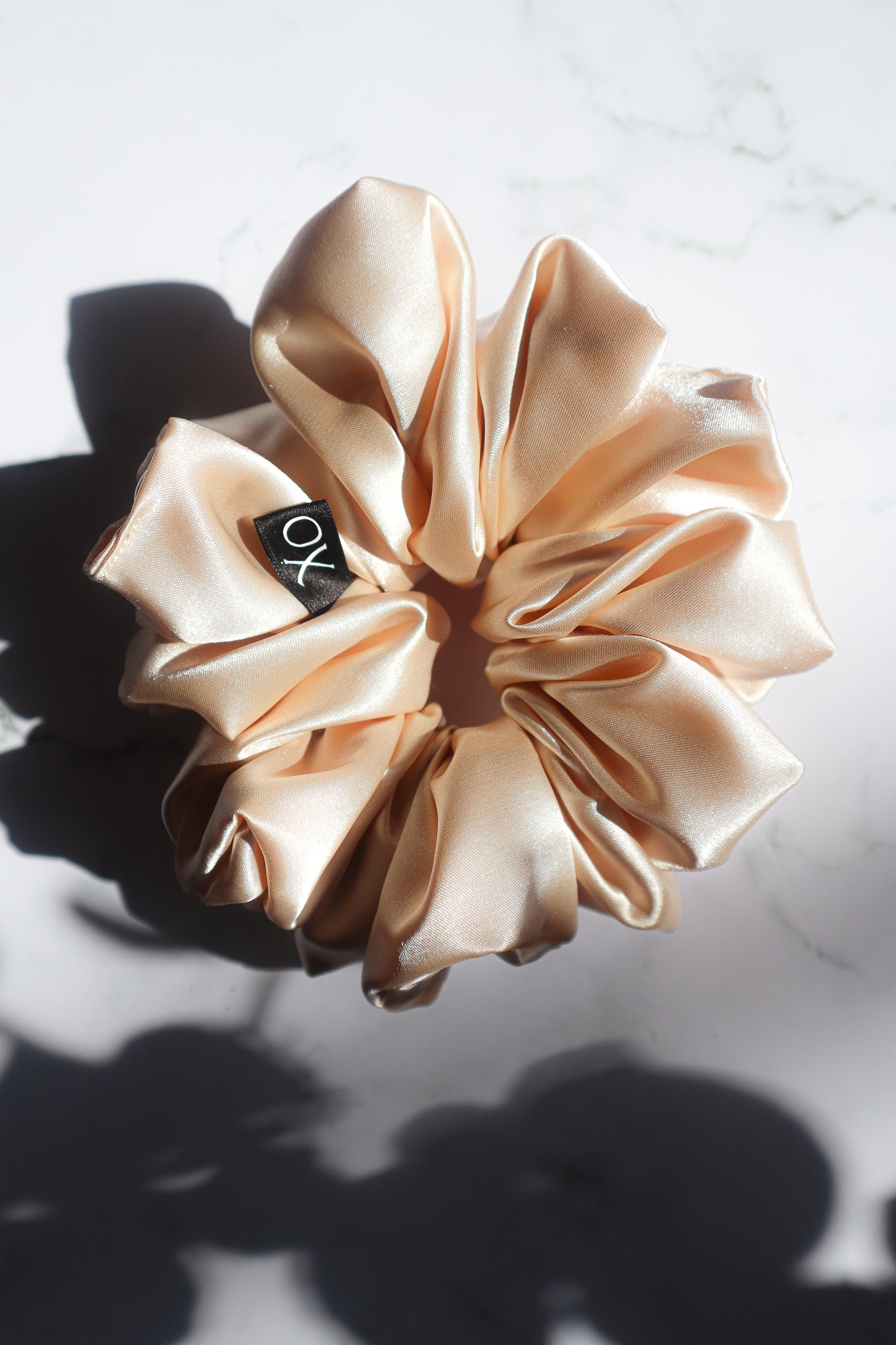 Callie Oversized Scrunchie • Pastel Gold Satin ♡✨