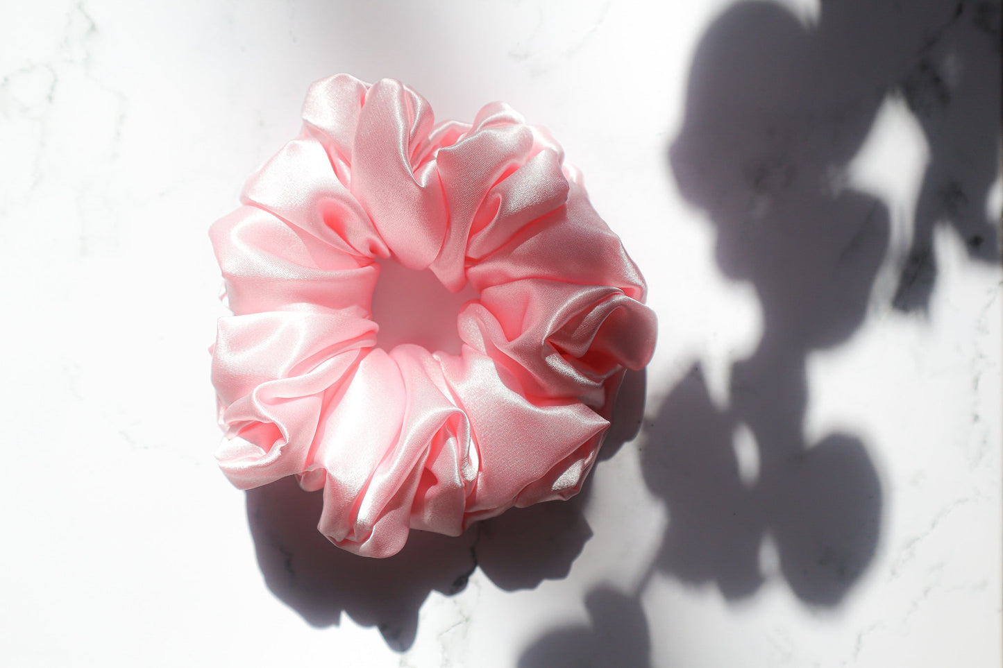 Aspen Oversized Scrunchie • Pastel Pink Satin ♡🌸