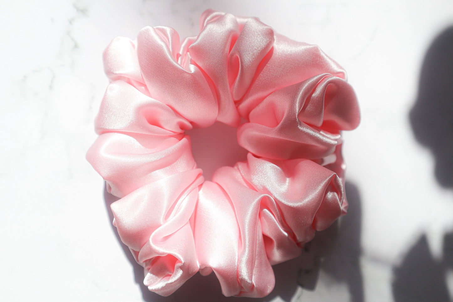 Aspen Oversized Scrunchie • Pastel Pink Satin ♡🌸