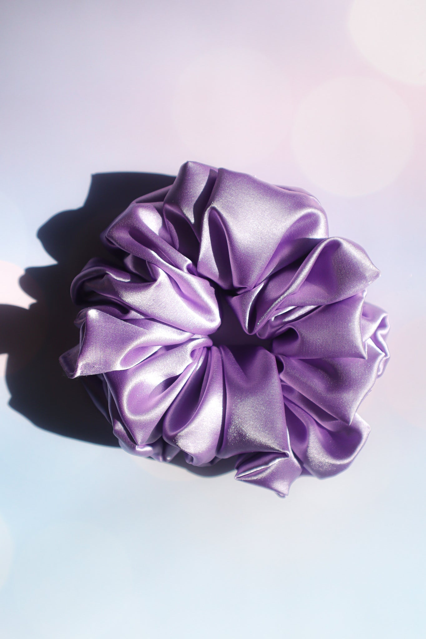 Chloe Oversized Scrunchie • Pastel Lilac Satin ♡💜