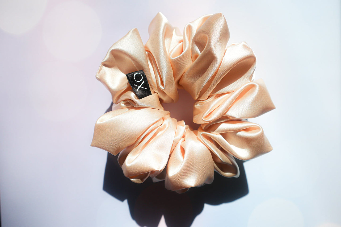 Callie Oversized Scrunchie • Pastel Gold Satin ♡✨