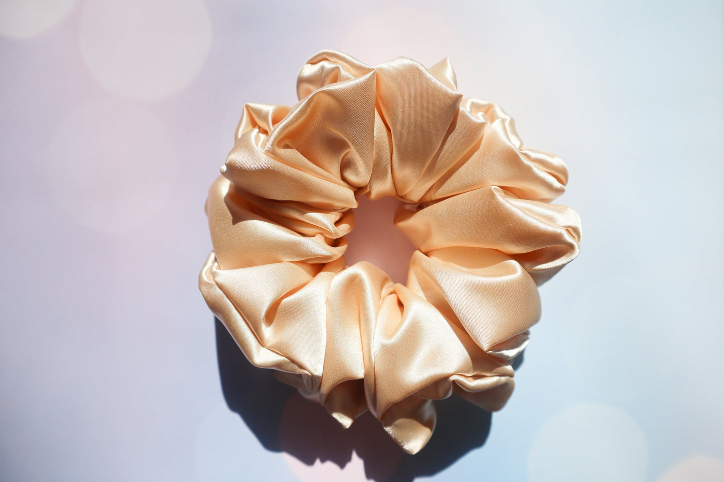 Callie Oversized Scrunchie • Pastel Gold Satin ♡✨