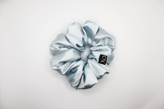 Kell Oversized Scrunchie • Pastel Blue Satin ♡🩵