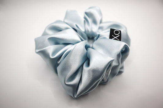 Kell Oversized Scrunchie • Pastel Blue Satin ♡🩵
