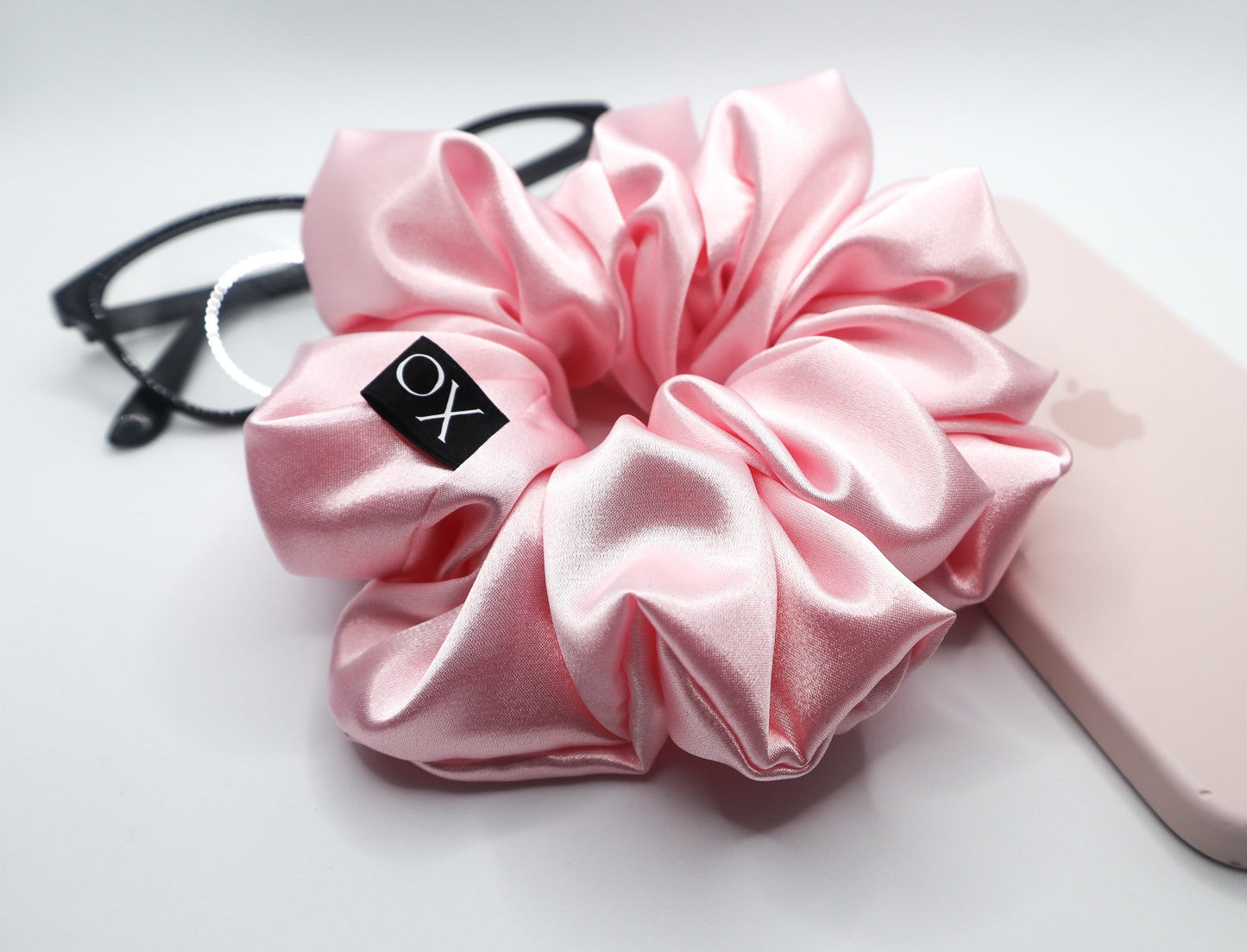 Aspen Oversized Scrunchie • Pastel Pink Satin ♡🌸