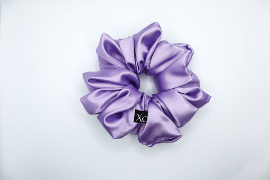 Chloe Oversized Scrunchie • Pastel Lilac Satin ♡💜