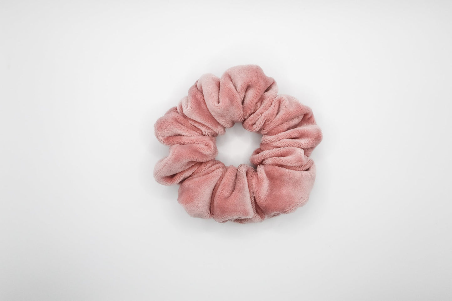 Rose Stretch Velvet Scrunchie in Blush Pink • Oversized or Mini ♡