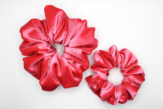 Hailey Velvet Scrunchie in Rose Pink • Oversized or Mini ♡🌸
