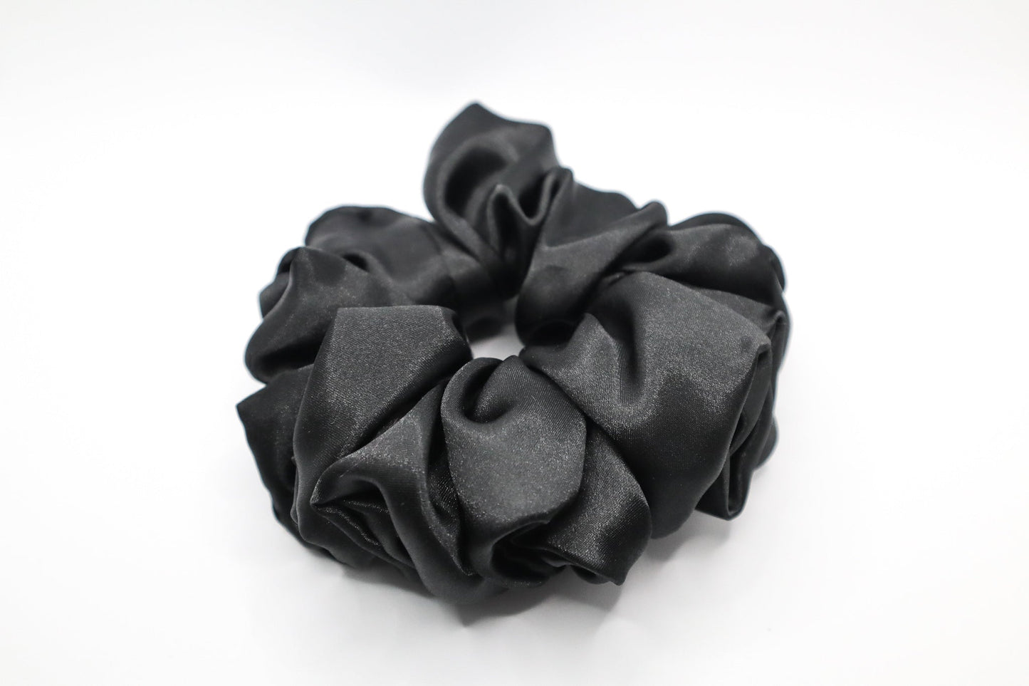 Onyx Oversized Scrunchie • Classic Black Satin ♡🖤