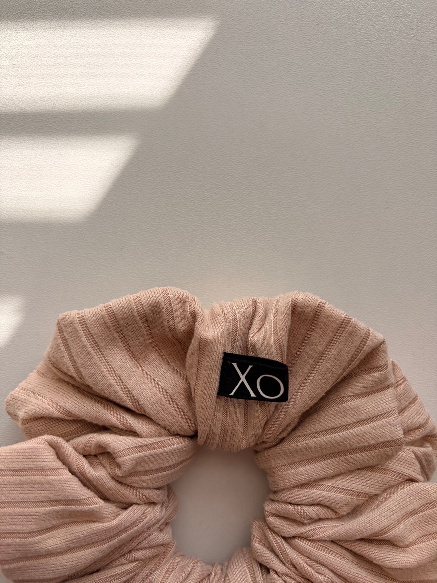 Willow • Oversized or Mini Sage & Beige Ribbed Knit Scrunchies Set of 2 🌿🥐✨