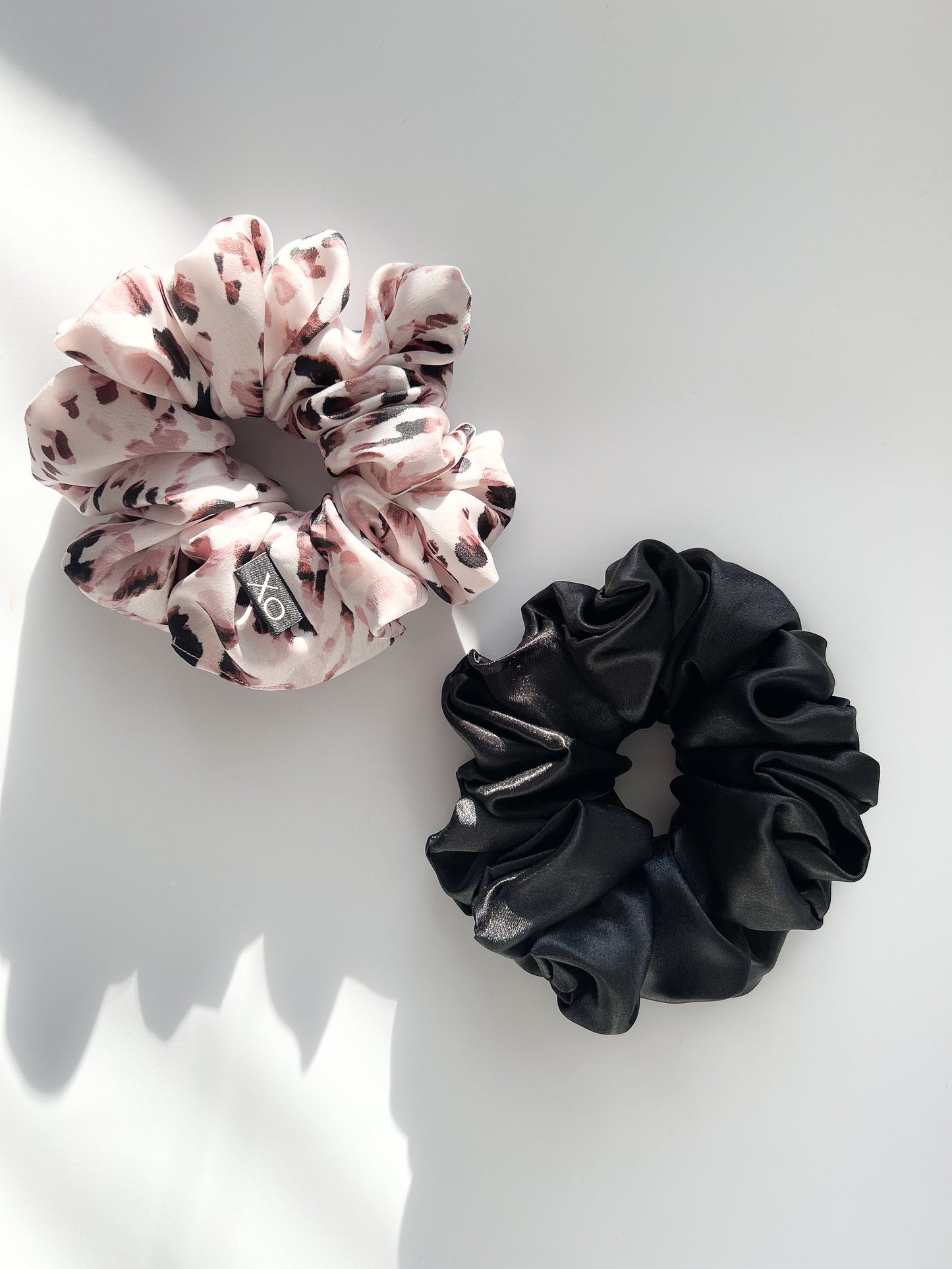Onyx Oversized Scrunchie • Classic Black Satin ♡🖤