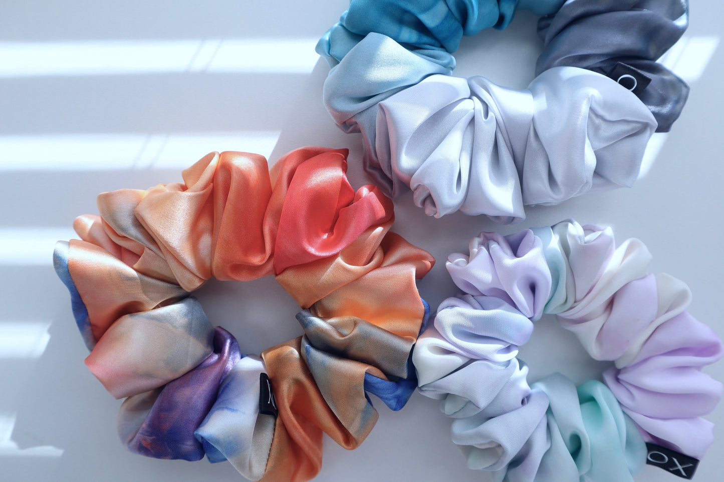 Sunset Oversized Scrunchie • Satin Tie Dye ♡🌅