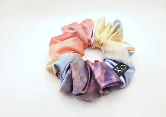 Sunset Oversized Scrunchie • Satin Tie Dye ♡🌅