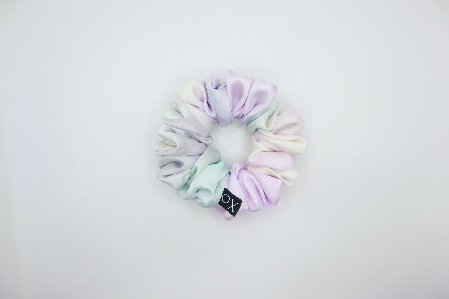 Sunrise Mini Scrunchie • Charmeuse Satin Multi Colored ♡🌞