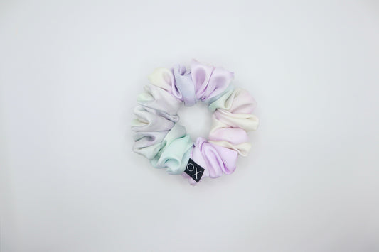 Sunrise Mini Scrunchie • Charmeuse Satin Multi Colored ♡🌞