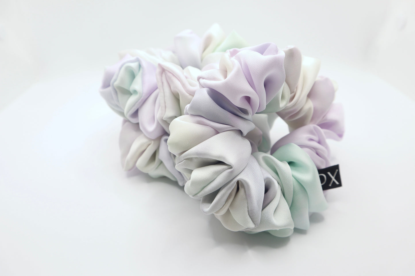 Sunrise Mini Scrunchie • Charmeuse Satin Multi Colored ♡🌞