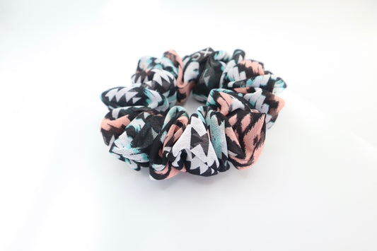 Nova Mini Scrunchie • Multicolor Aztec Charmeuse Satin ♡🏜️