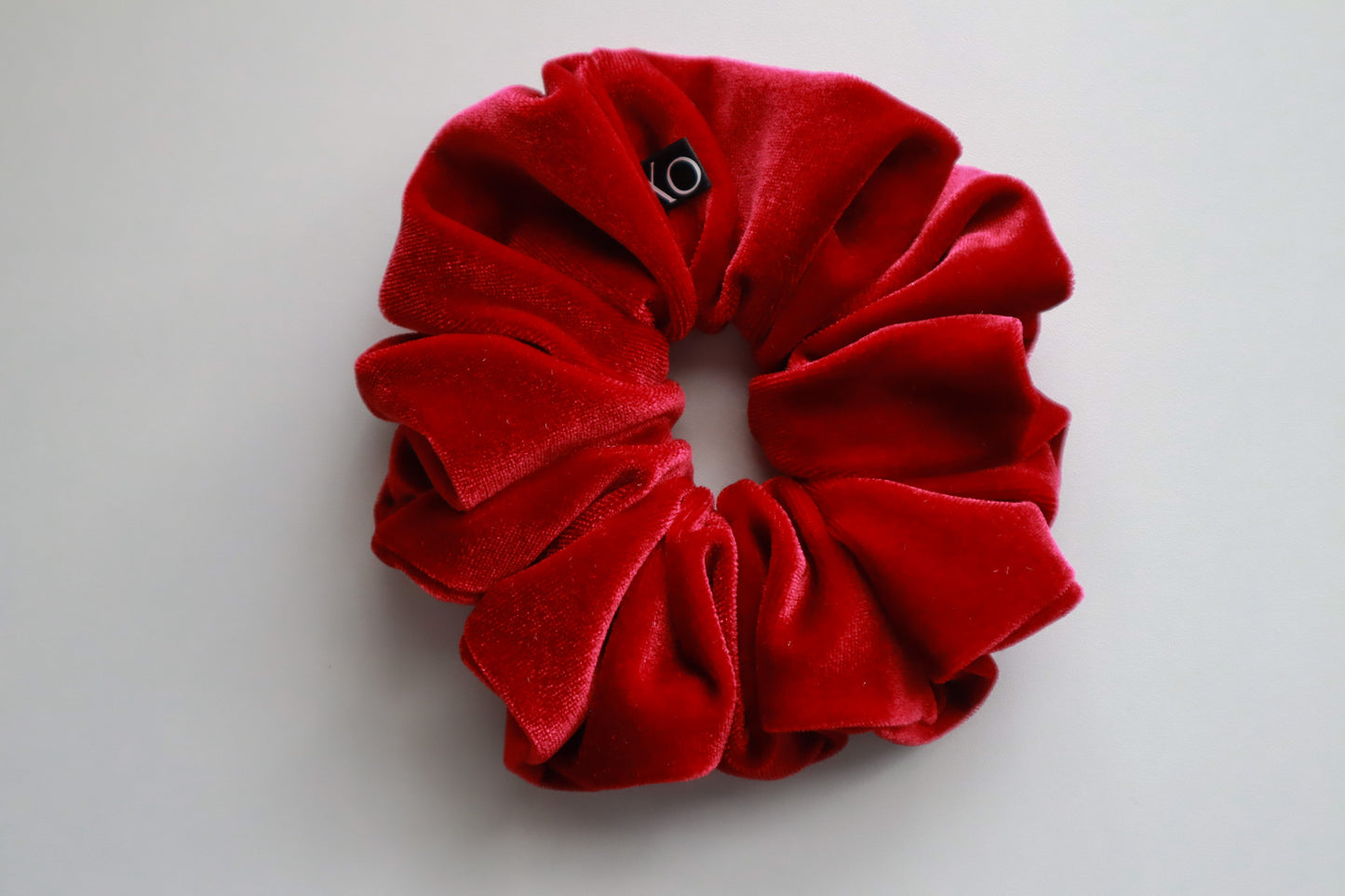 Scarlett – Burgundy Velvet Scrunchie • Velvet Noir Collection ♡❤️