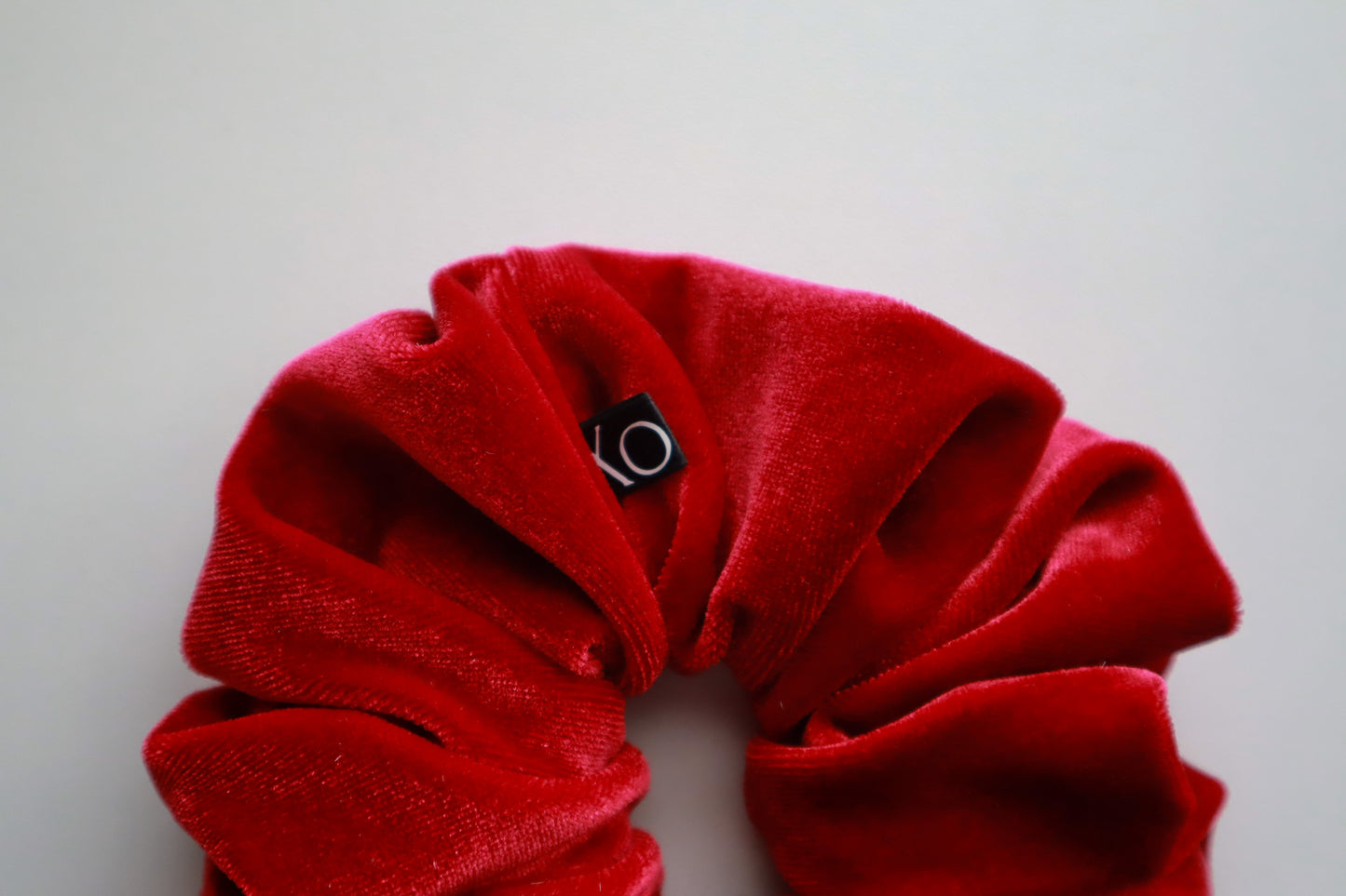 Scarlett – Burgundy Velvet Scrunchie • Velvet Noir Collection ♡❤️