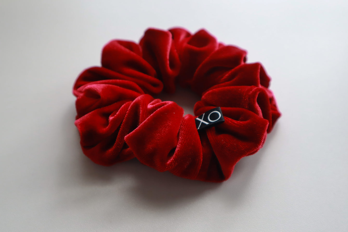 Scarlett – Burgundy Velvet Scrunchie • Velvet Noir Collection ♡❤️