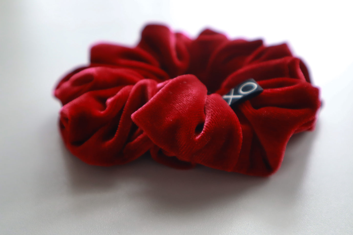 Scarlett – Burgundy Velvet Scrunchie • Velvet Noir Collection ♡❤️