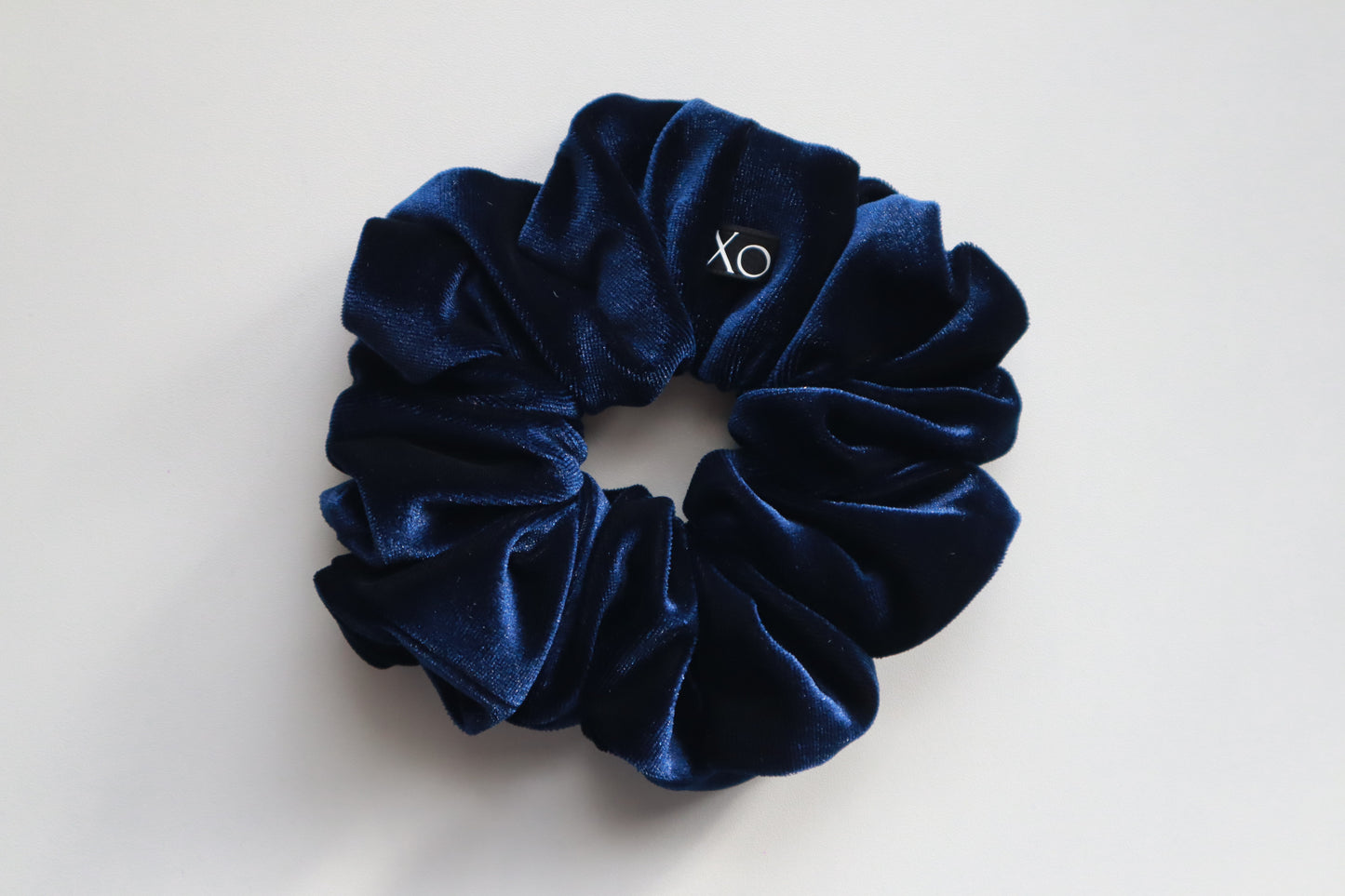 Navy – Navy Blue Velvet Scrunchie • Oversized or Mini ♡🖤