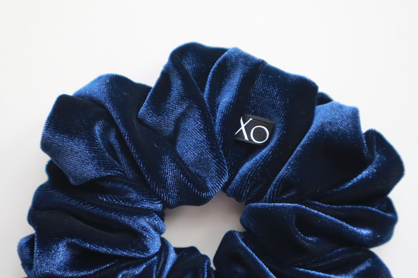 Navy – Navy Blue Velvet Scrunchie • Oversized or Mini ♡🖤