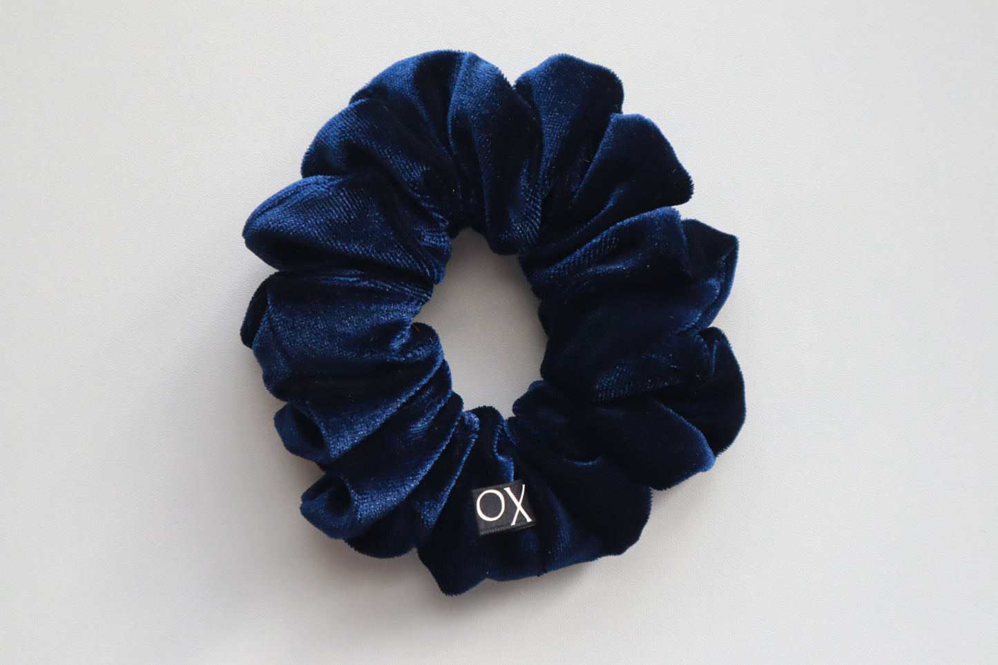 Navy – Navy Blue Velvet Scrunchie • Oversized or Mini ♡🖤