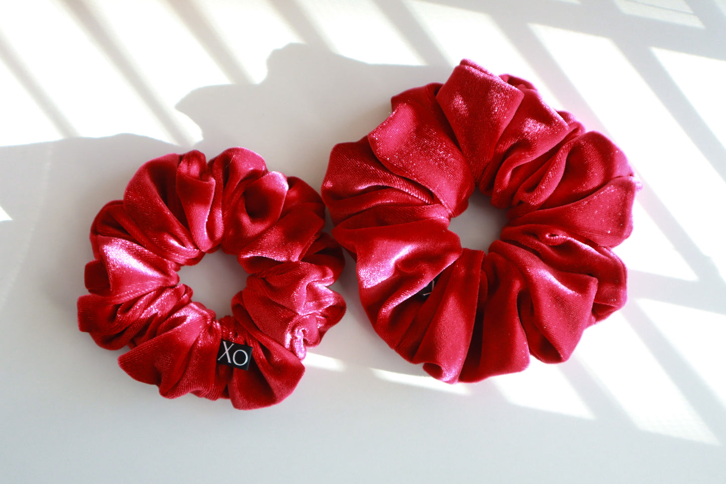 Scarlett – Burgundy Velvet Scrunchie • Velvet Noir Collection ♡❤️