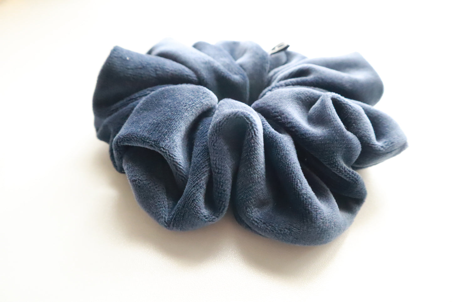 Sloane Stretch Velvet Scrunchie • Slate Blue Oversized & Mini ♡💙