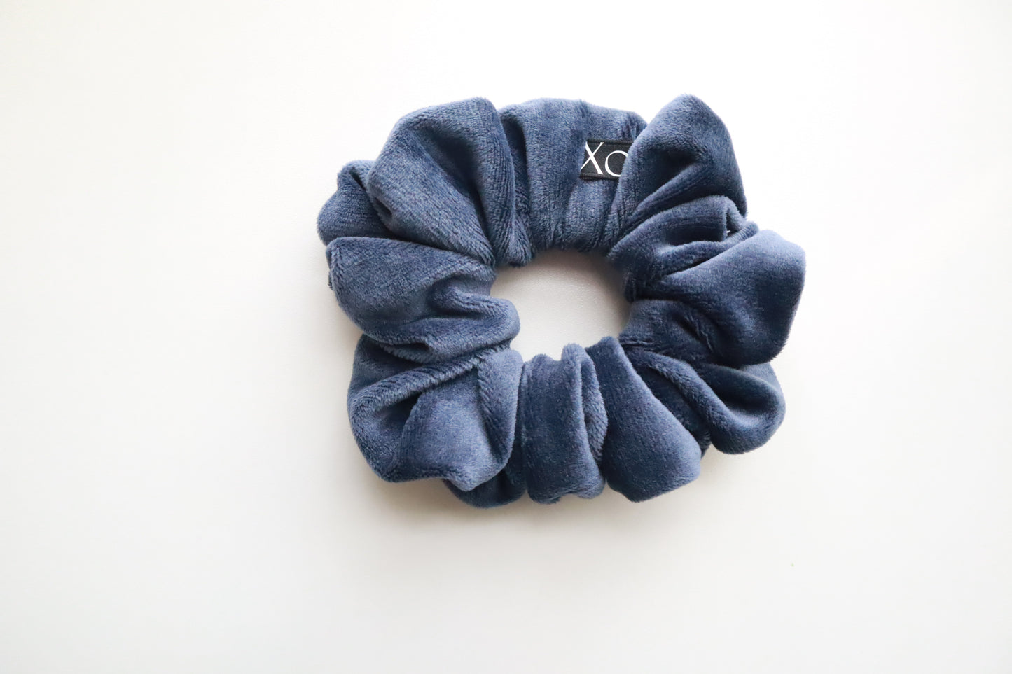 Sloane Stretch Velvet Scrunchie • Slate Blue Oversized & Mini ♡💙