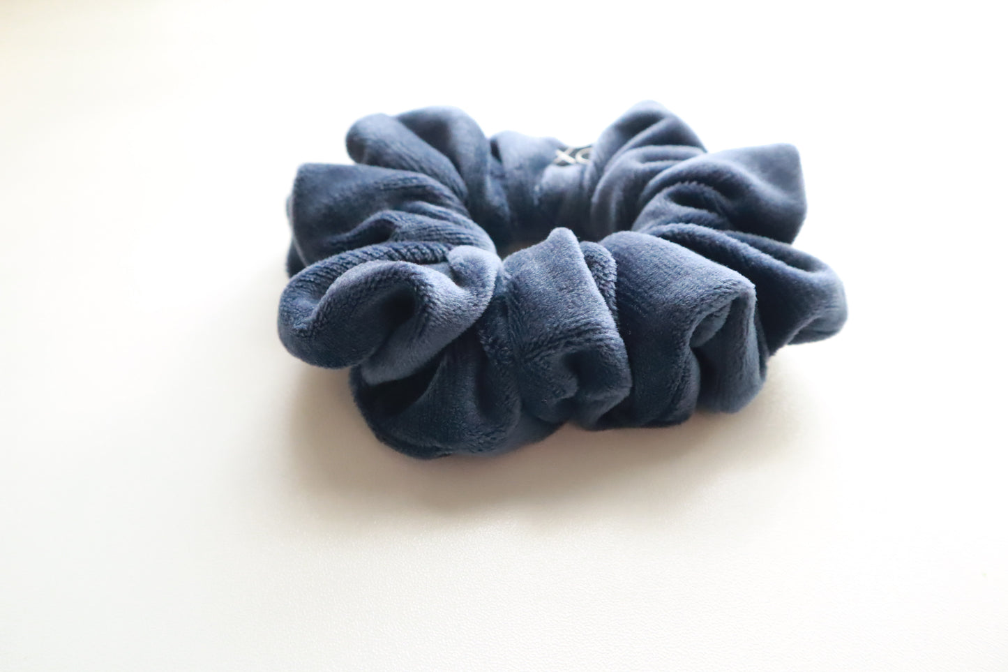 Sloane Stretch Velvet Scrunchie • Slate Blue Oversized & Mini ♡💙