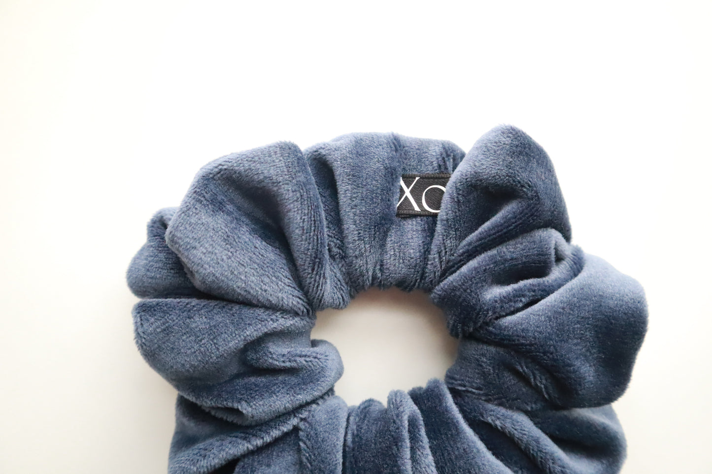 Sloane Stretch Velvet Scrunchie • Slate Blue Oversized & Mini ♡💙